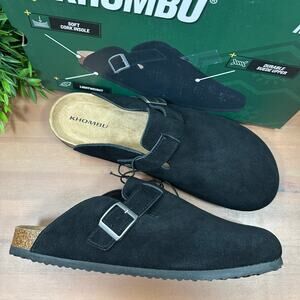 Khombu Men's Damian Black Suede Mules Size 9